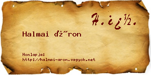 Halmai Áron névjegykártya