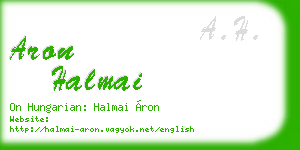 aron halmai business card